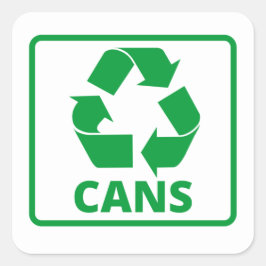 Recycelnd Schildkröten Quadratischer Aufkleber