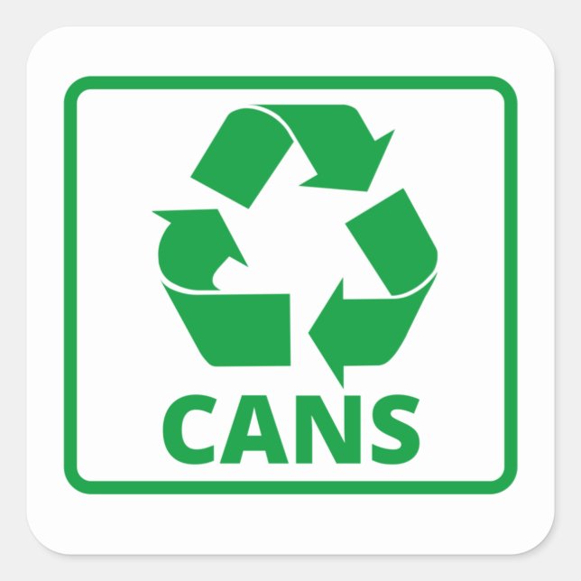 Recycelnd Schildkröten Quadratischer Aufkleber (Vorderseite)