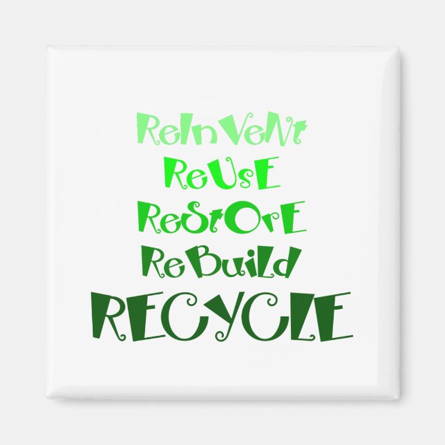 Recycelnd Sensibilisierungsmagazin Magnet (Vorne)