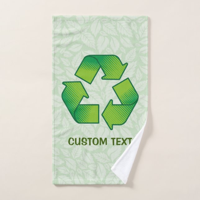 Recycelnd Symbol Badhandtuch Set (Handtuch)