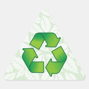 Recycelnd Symbol Dreieckiger Aufkleber