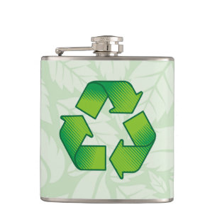 Recycelnd Symbol Flachmann