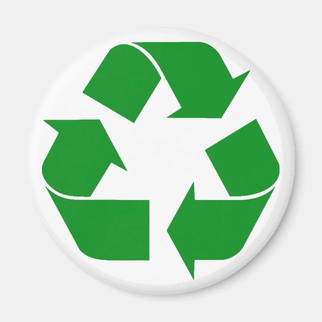 Recycelnd Symbol - grün Magnet (Vorne)