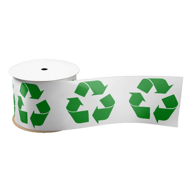 Recycelnd Symbol - grün Satinband (Spule)