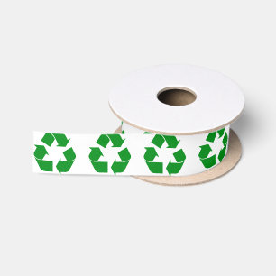 Recycelnd Symbol - grün Satinband