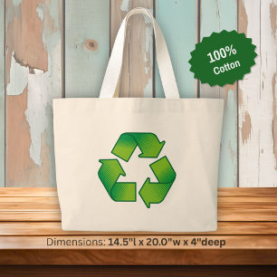 Recycelnd Symbol Jumbo Stoffbeutel