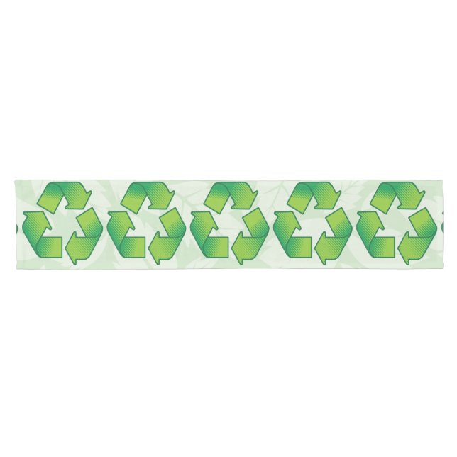 Recycelnd Symbol Kurzer Tischläufer (Horizontal)