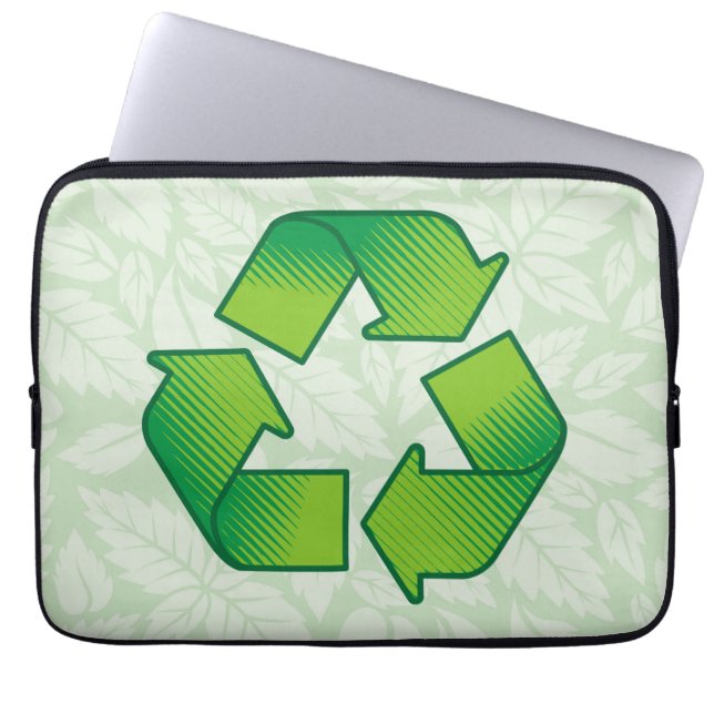 Recycelnd Symbol Laptopschutzhülle (Vorderseite)