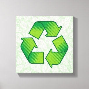 Recycelnd Symbol Leinwanddruck
