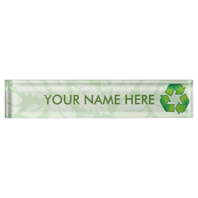 Recycelnd Symbol Namensplakette (Vorderseite)