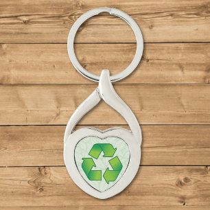 Recycelnd Symbol Schlüsselanhänger