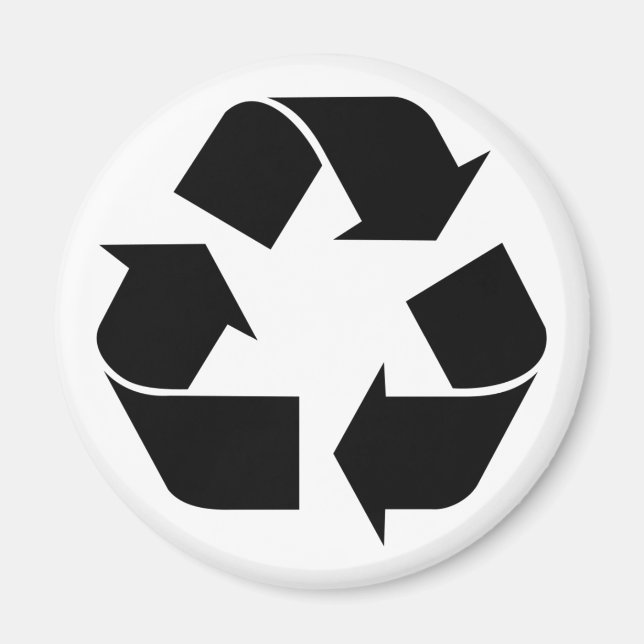 Recycelnd Symbol - Schwarz Magnet (Vorne)