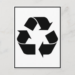 Recycelnd Symbol - Schwarz Postkarte