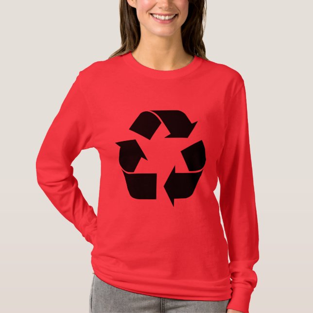 Recycelnd Symbol - Schwarz T-Shirt (Vorderseite)