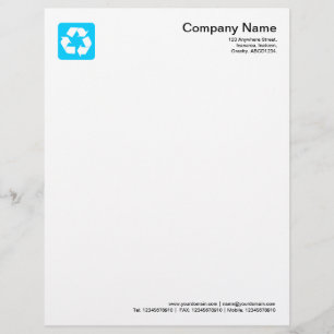 Recycelnd Symbol - Sky Blue Briefbogen