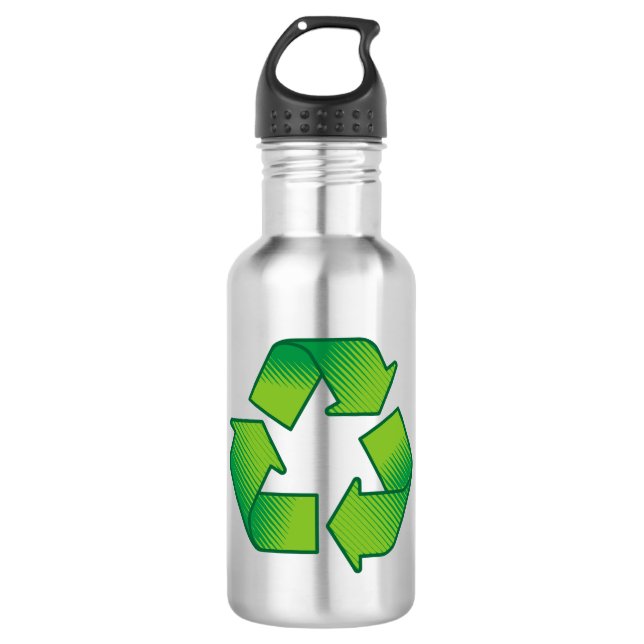 Recycelnd Symbol Trinkflasche (Vorderseite)