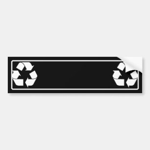 Recycelnd Symbol - Weiß (für schwarze Hintergründe Autoaufkleber