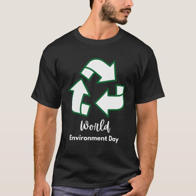 Recycelnd Tag der glücklichen Umwelt T-Shirt (Vorderseite)