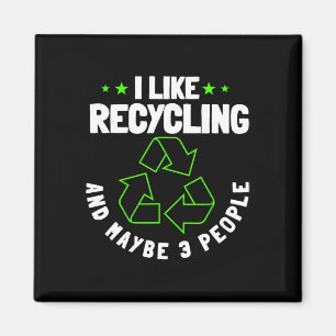 Recycelnd Umweltschützer Recycelte Earth Day Natur Magnet
