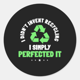 Recycelnd Umweltschützer Recycelte Earth Day Natur Runder Aufkleber