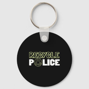 Recycelnd Umweltschützer Recycelte Police Earth Da Schlüsselanhänger