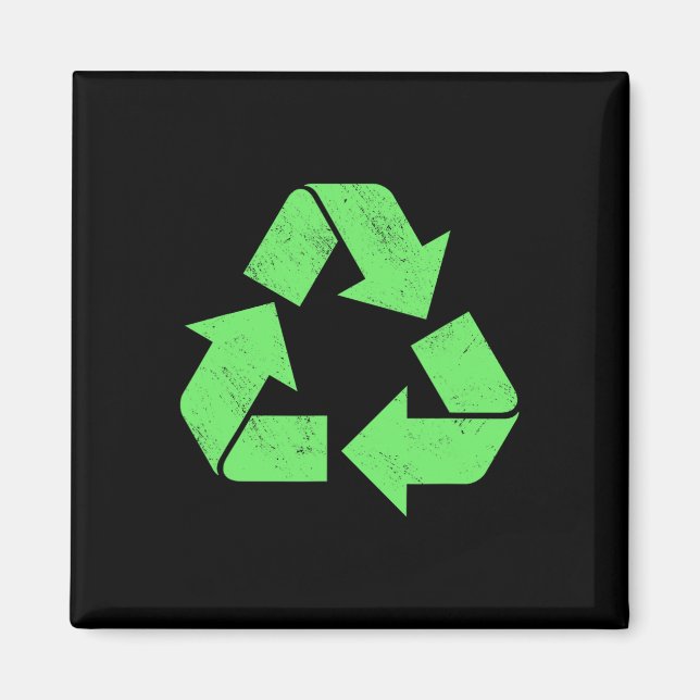 Recycelnd Vintage Logoumgeber Recycelte Ea Magnet (Vorne)