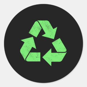 Recycelnd Vintage Logoumgeber Recycelte Ea Runder Aufkleber