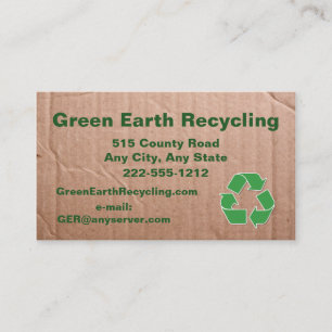 Recycelnd Visitenkarte für Visitenkarten