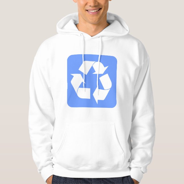Recycelnd Zeichen - Baby Blue Hoodie (Vorderseite)