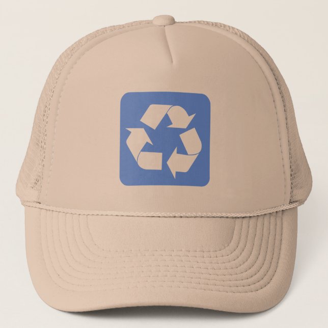 Recycelnd Zeichen - Baby Blue Truckerkappe (Vorderseite)