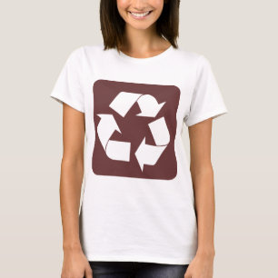 Recycelnd Zeichen - Dunkelbraun T-Shirt