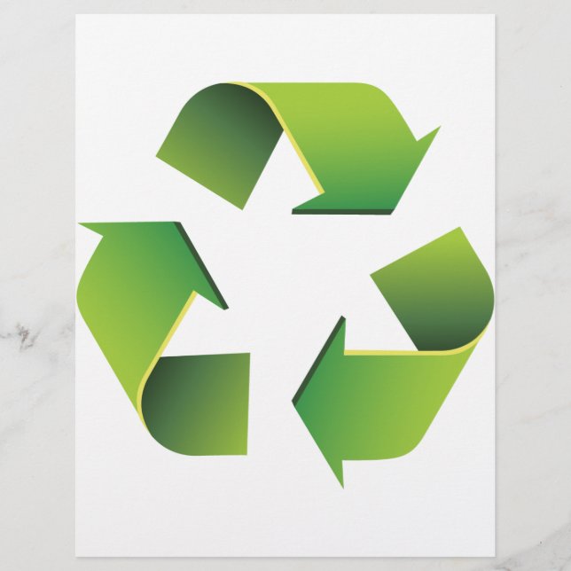 Recycelnd Zeichen Flyer (Vorne)