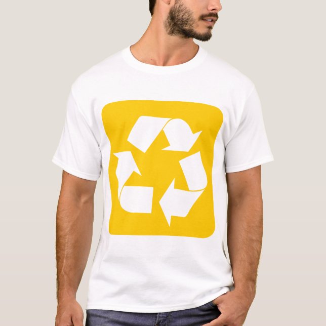 Recycelnd Zeichen - gelb T-Shirt (Vorderseite)
