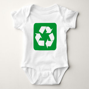 Recycelnd Zeichen - grün Baby Strampler