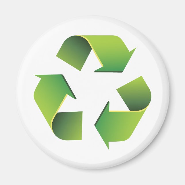 Recycelnd Zeichen Magnet (Vorne)