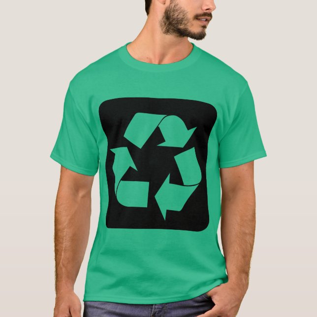 Recycelnd Zeichen - Schwarz T-Shirt (Vorderseite)