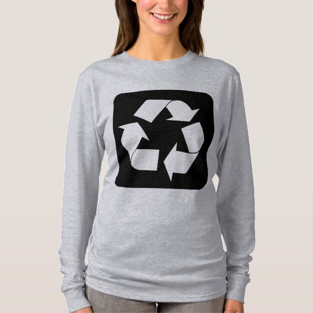 Recycelnd Zeichen - Schwarz T-Shirt (Vorderseite)