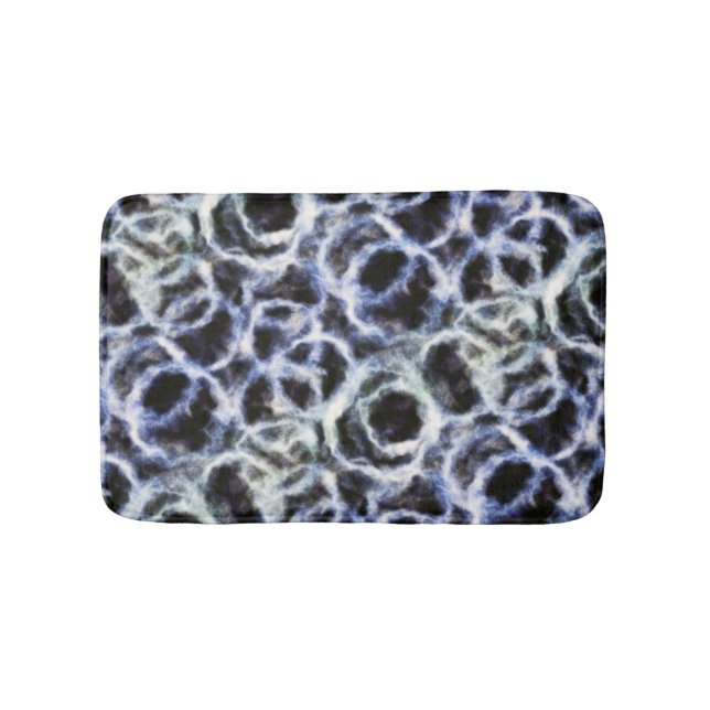 recyceltes Indigo Shibori : Badematte (Vorderseite)