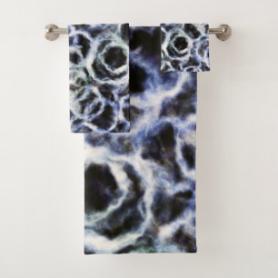 recyceltes Indigo Shibori : Badhandtuch Set
