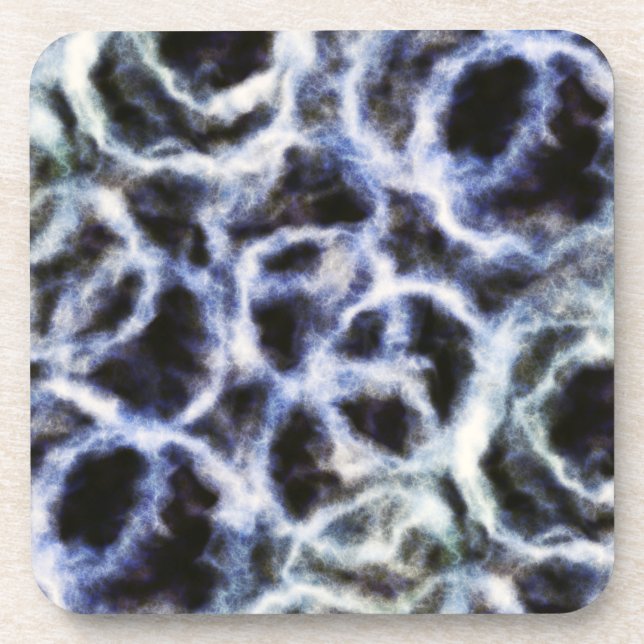recyceltes Indigo Shibori : Getränkeuntersetzer (Vorderseite)