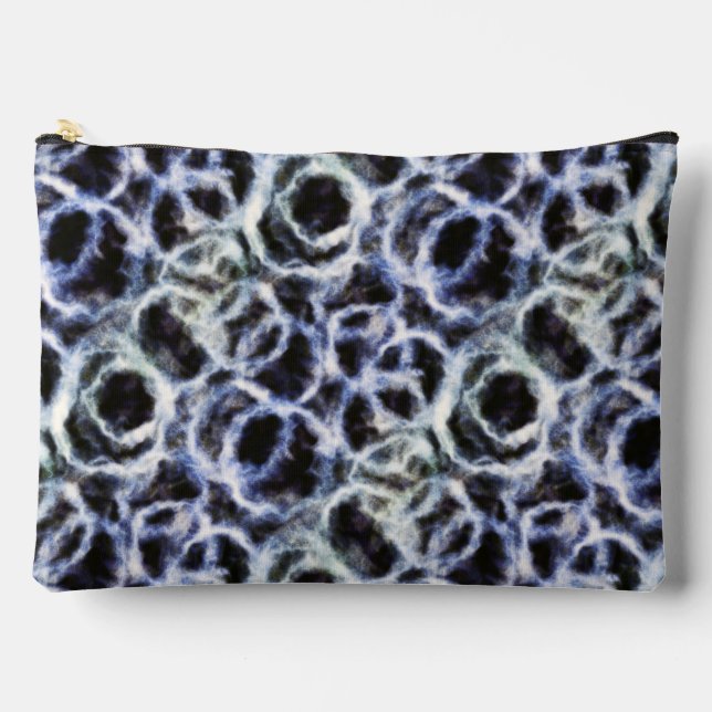 recyceltes Indigo Shibori : Zubehörtasche (Vorderseite)