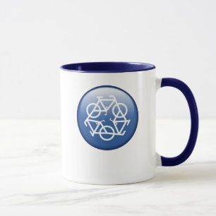 recyceltest Blue Ringer Keramik Tasse von Petr Kra