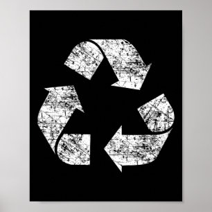 Recyceltest Symbol Distressed Earth Day Environmen Poster