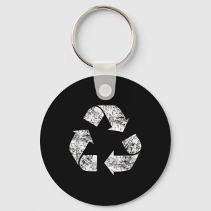 Recyceltest Symbol Distressed Earth Day Environmen Schlüsselanhänger