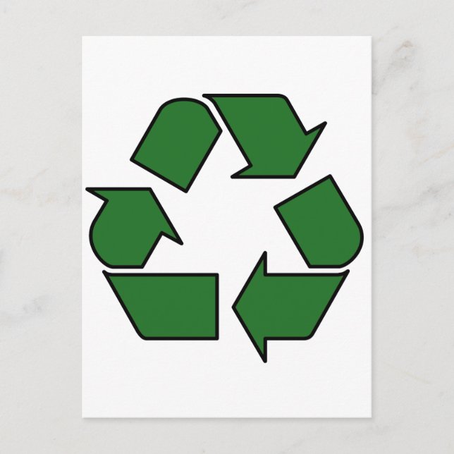 Recyceltest-Symbol-Pfeil 3R für die Wiederverwendu Postkarte (Vorderseite)