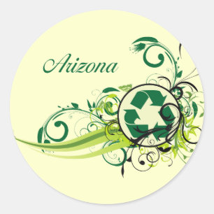Recycle Arizona Runder Aufkleber