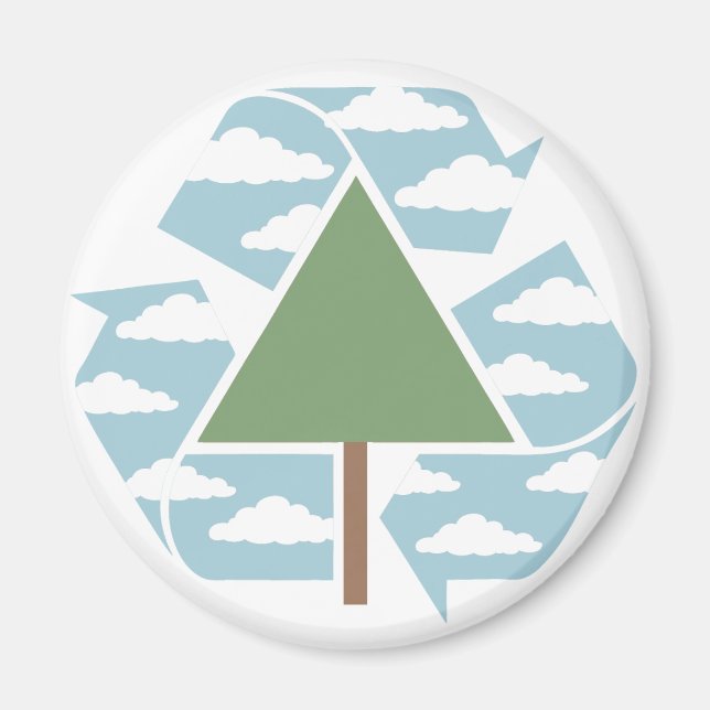Recycle - Baum -1 Magnet (Vorne)
