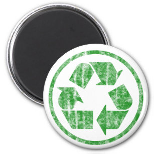 Recycle, den Planeten Erde zu retten, Symbol Magnet
