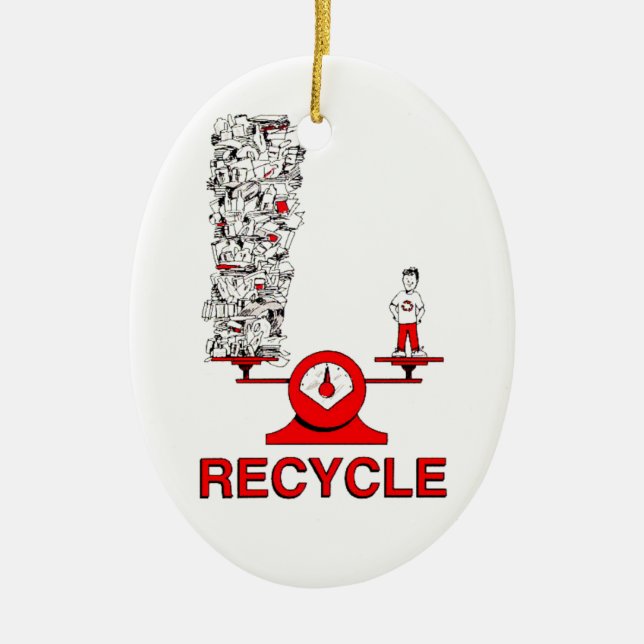 Recycle der Schmuckschmuck Keramikornament (Vorne)