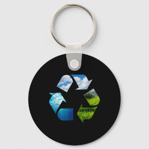 Recycle des Umweltschutzes auf der Erde Schlüsselanhänger